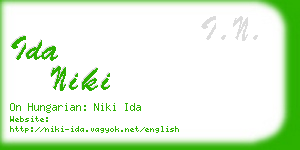 ida niki business card